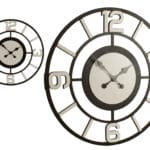 RELOJ PARED MADERA ESFERA BL.