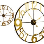RELOJ PARED METAL Nº DORADOS