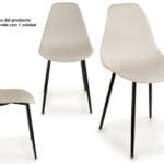 SILLA PLAST. BLANCA PATA MADERA