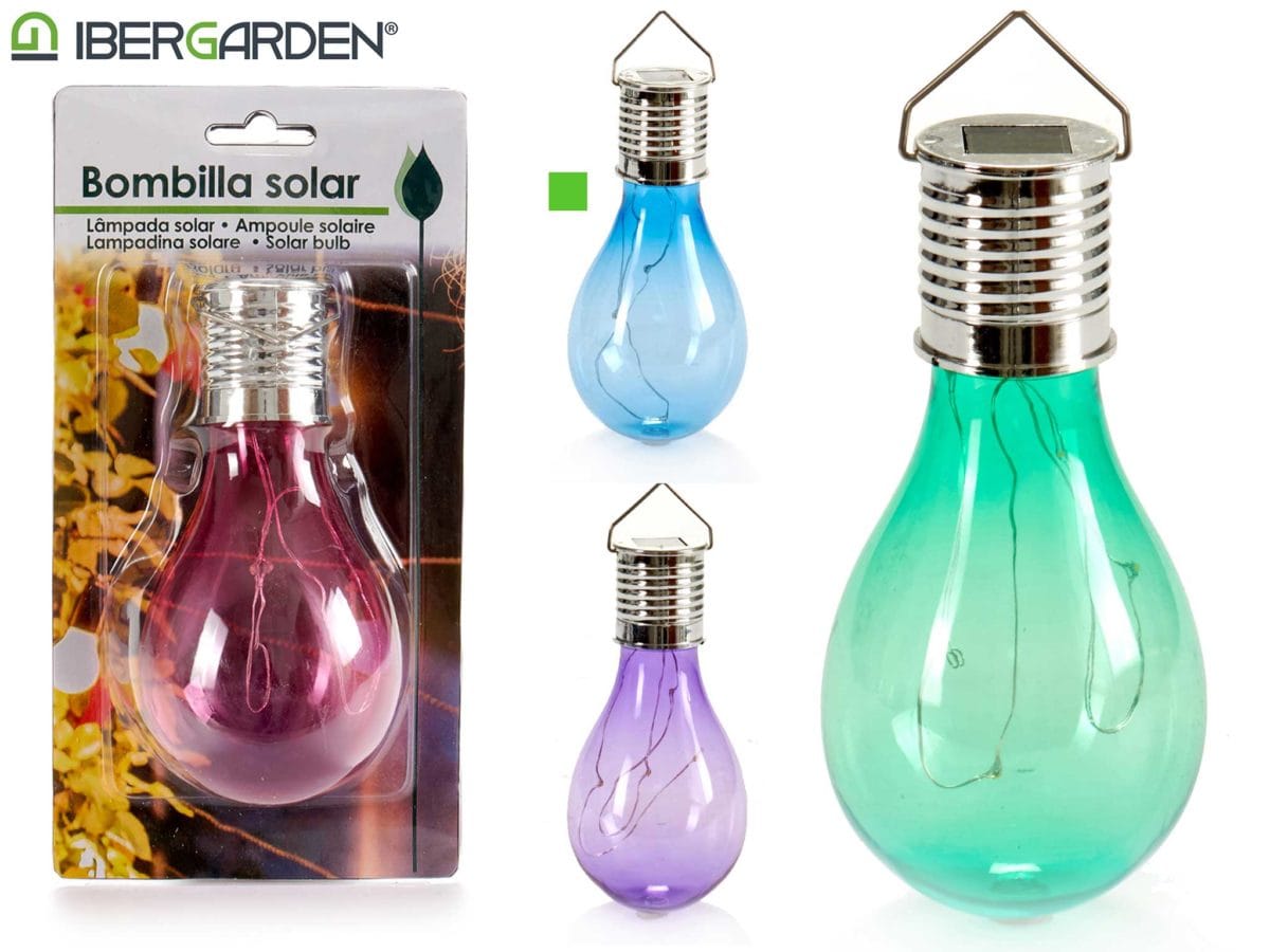 BOMBILLA SOLAR PLST. AZUL - Imagen 1