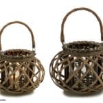 PORTAVELAS CILIN. GRIS 18 CM ALT