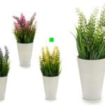 MACETA BLANCA FLOR AMARILLA