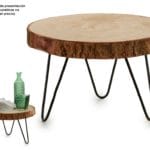 MESA RODAJA MADERA 37X23 CM