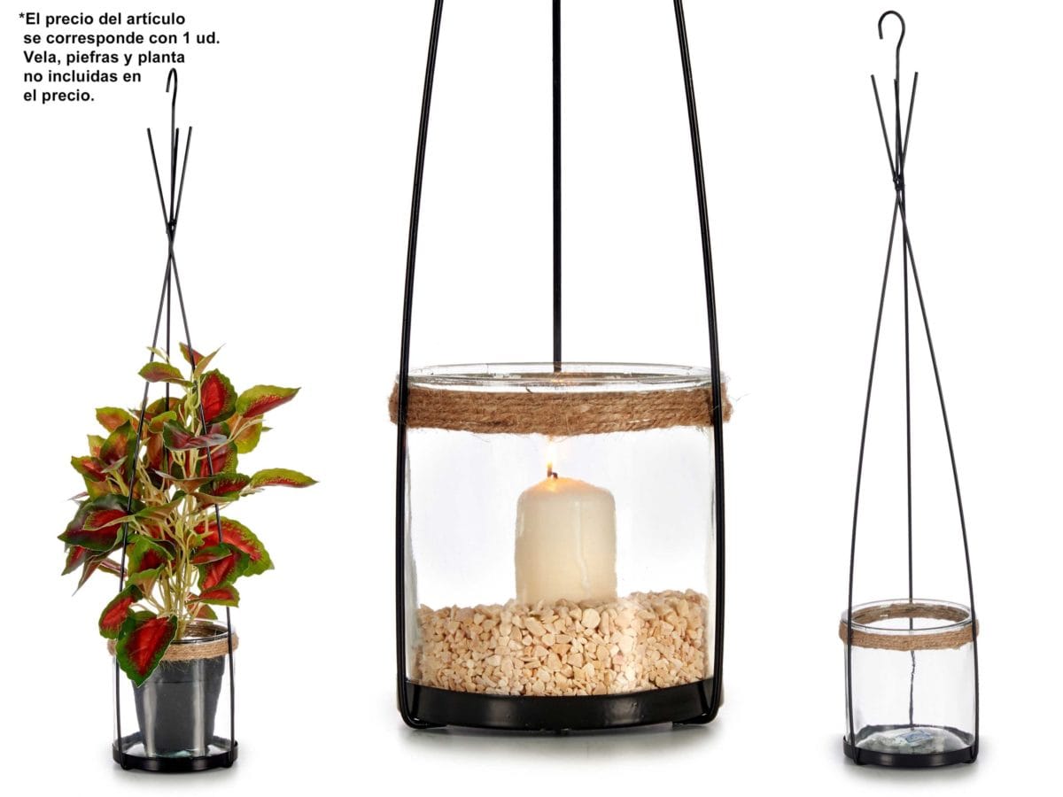 PORTAVELAS CILIND. SOPORTE METAL - Imagen 1