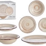 VAJILLA 18 PZS GRES CREMA