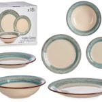 VAJILLA 18 PZS GRES CENEFA AZUL