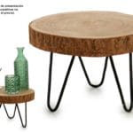 MESA RODAJA MADERA 28X20 CM