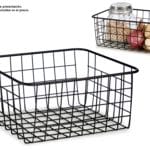 CESTO ACERO NEGRO 28X22X13