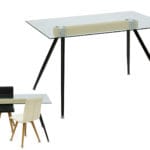 MESA CRISTAL PATAS NEGRAS AHEN