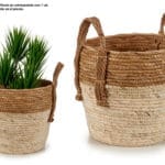 MACETERO RED. PAJA BICOLOR CHATO