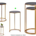 MESA AUX. METAL REDONDA GRANDE