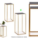 MESA AUX. METAL CUADRADA GRANDE