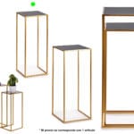 MESA AUX. METAL CUADRADA MEDIANA