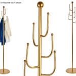 PERCHERO METAL BOLAS DORADO