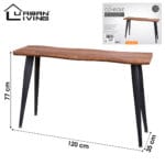 MESA CONSOLA PIE METAL 99X55X90 - Imagen 2