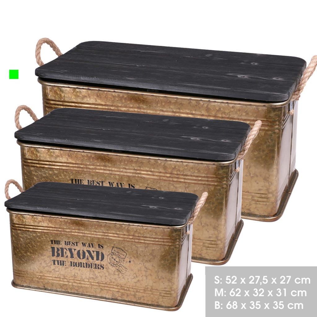 BEYOND CAJA DORADA 68X35X35 CM