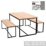 DOCK MESA CON 2 BANCOS