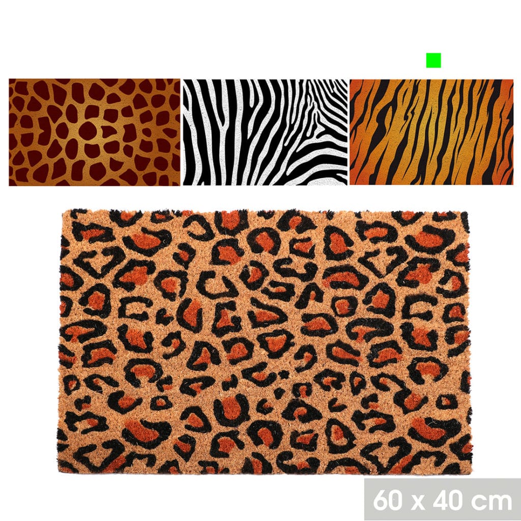 FELPUDO CEBRA NARANJA 60X40