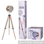 LAMPARA TRIPODE PROYECTOR BRONCE