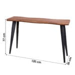 MESA CONSOLA PIE METAL 99X55X90
