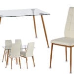 MESA DAVI CON 4 SILLAS BLANCAS