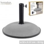 Pie sombrilla cemento