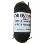 RAFIA NATURAL NEGRA 200 GRS.