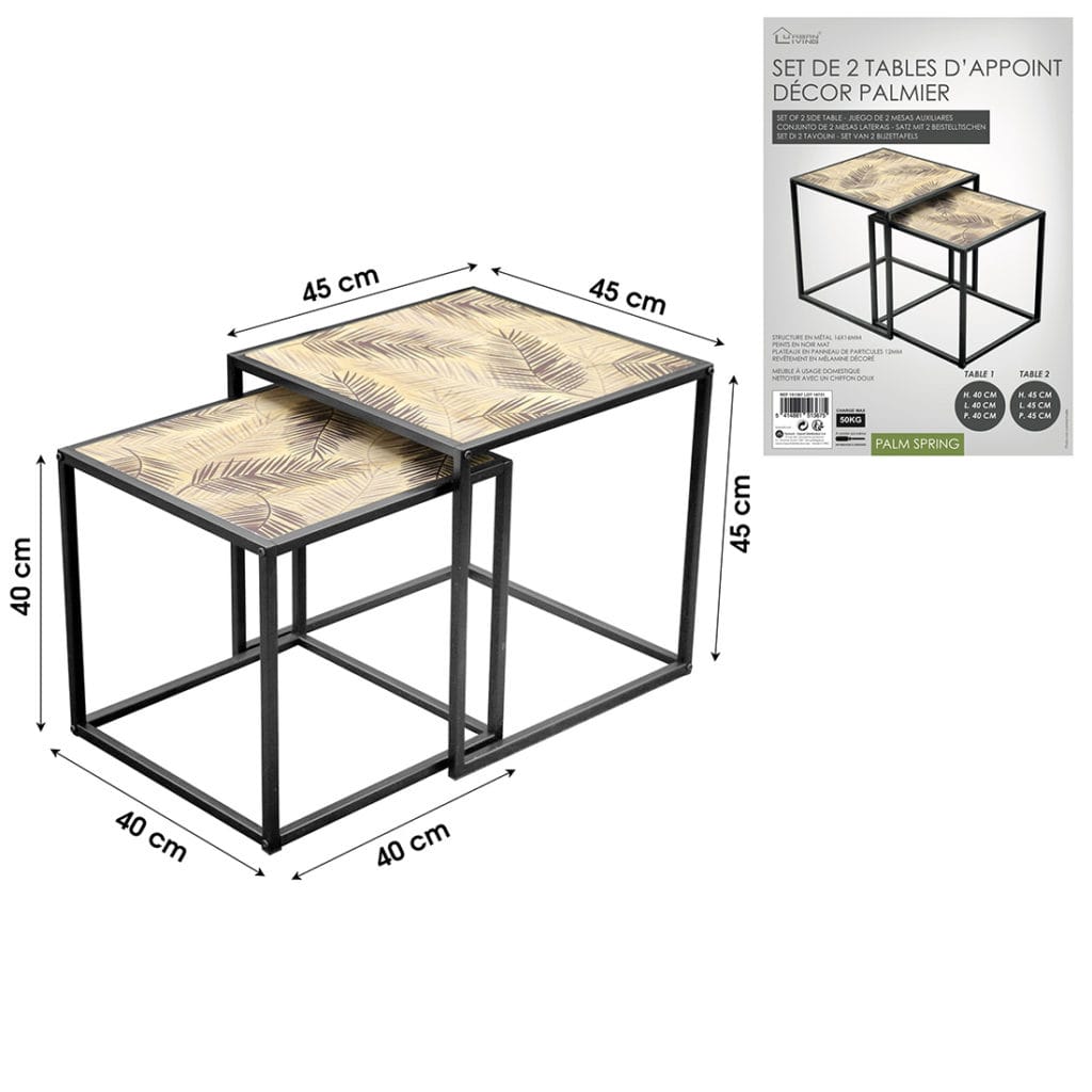 SET 2 MESAS PALM SPRING