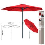SOMBRILLA D 3 MT. GROSELLA