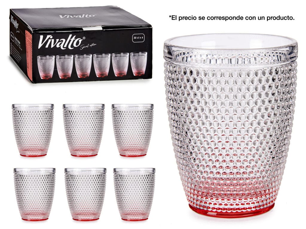 VASO PUNTOS 30 CL. ROSA