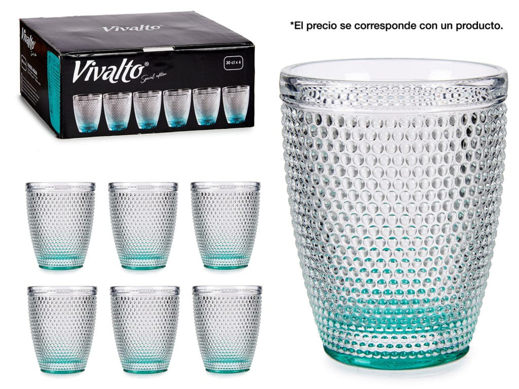 VASO PUNTOS 30 CL. TURQUESA