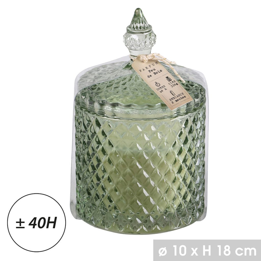 VELA VIDRIO 10X18 CM 40 HORAS