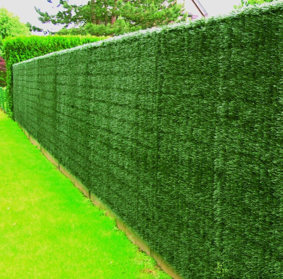 Ldk Garden Seto Artificial de ocultación para jardín de plástico Verde 3 x 2 m, 