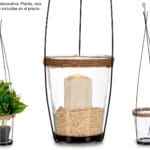 PORTAVELAS CONICO FORMA MACETA