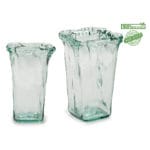 FLORERO CRISTAL 15X15X23 RECIC.