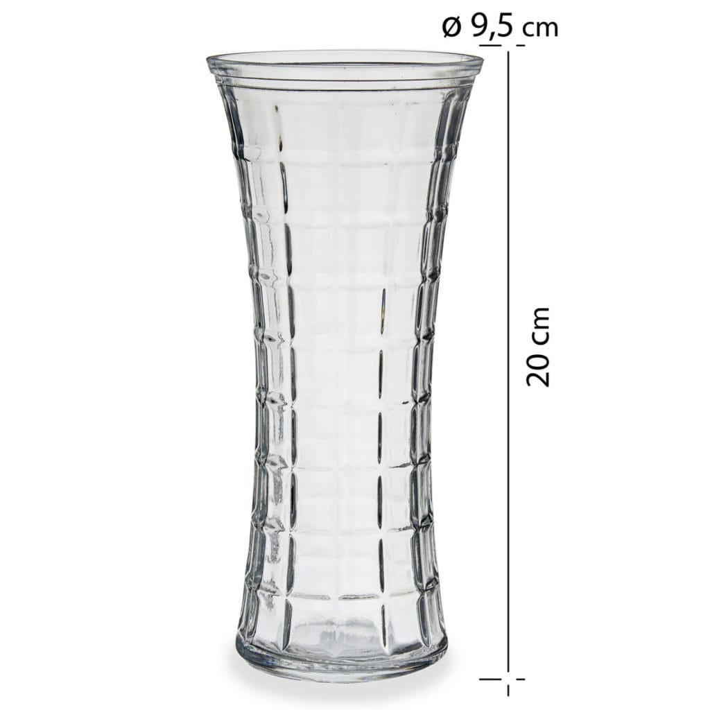 FLORERO CRISTAL 20X9,5 CUADRADOS