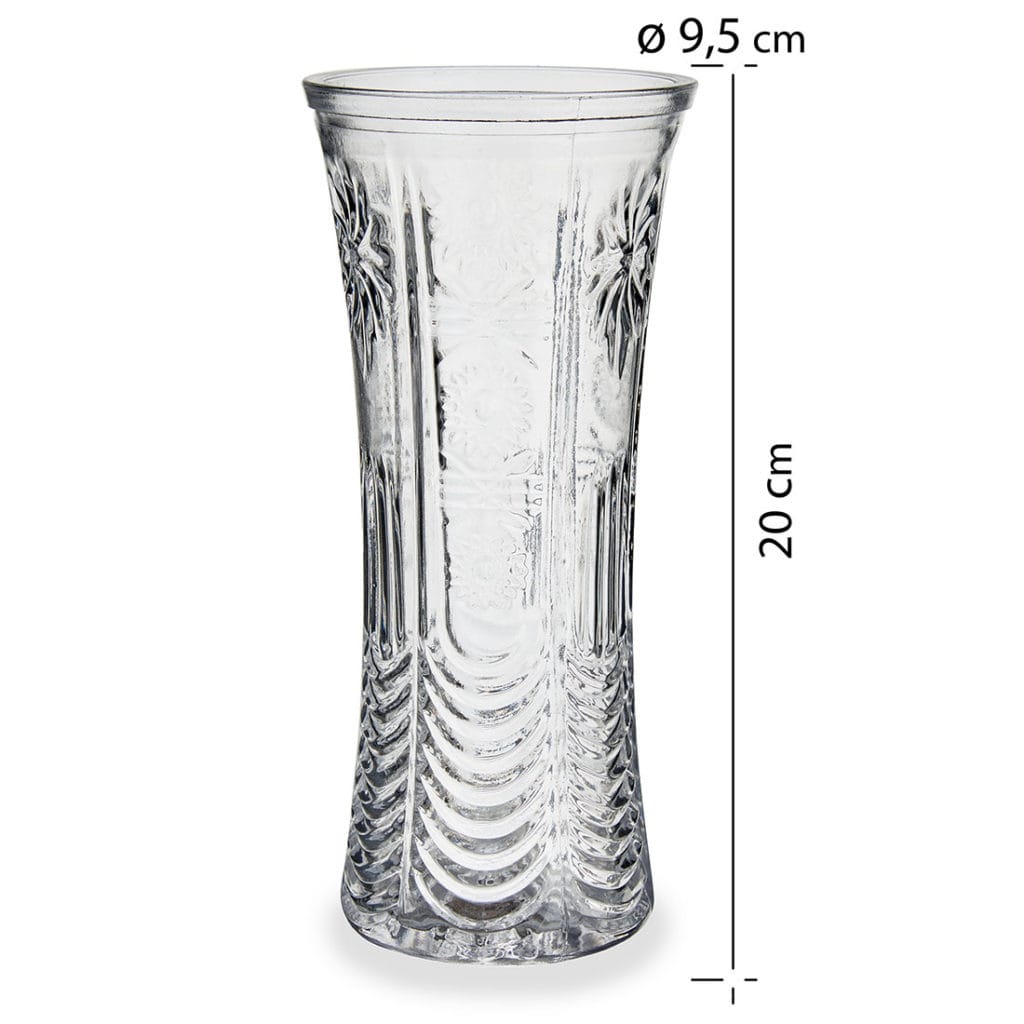 FLORERO CRISTAL 20X9,5 ONDAS