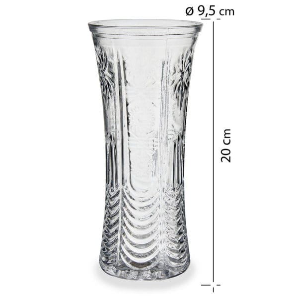 FLORERO CRISTAL 20X9,5 ONDAS