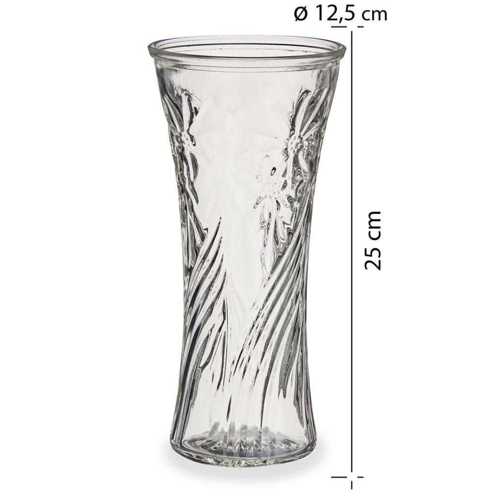 FLORERO CRISTAL 25X12,5 LAZO