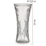 FLORERO CRISTAL 25X12,5 LAZO