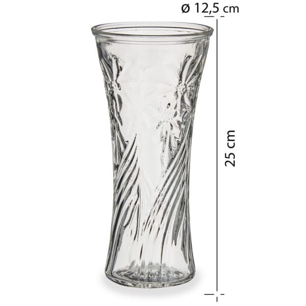 FLORERO CRISTAL 25X12,5 LAZO