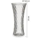 FLORERO CRISTAL 25X12,5 RAYAS