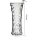 FLORERO CRISTAL 29,5X14 RAYAS