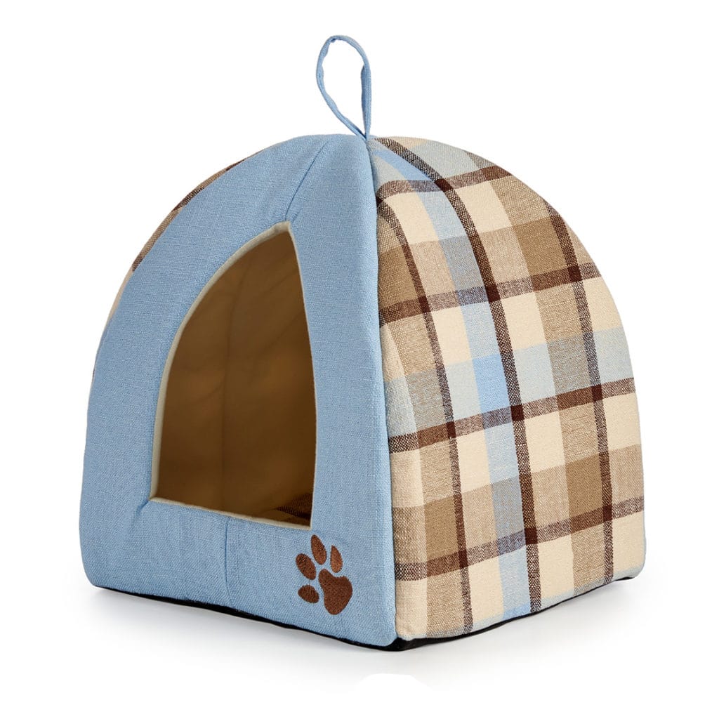 GATERA TELA CUADROS AZUL