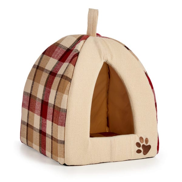 GATERA TELA CUADROS ROSA