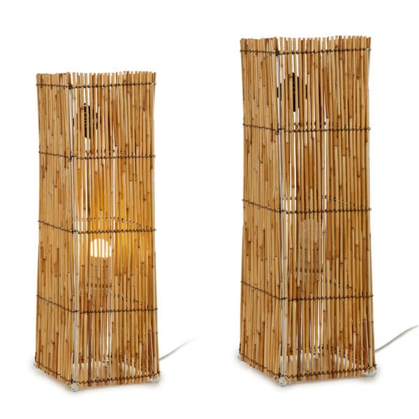 LAMPARA CUADRADA CAÑA MEDIANA