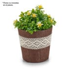 MACETA SACO MED PUNTILLA CHOCO