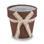 MACETA SACO PEQ. LAZO CHOCOLATE