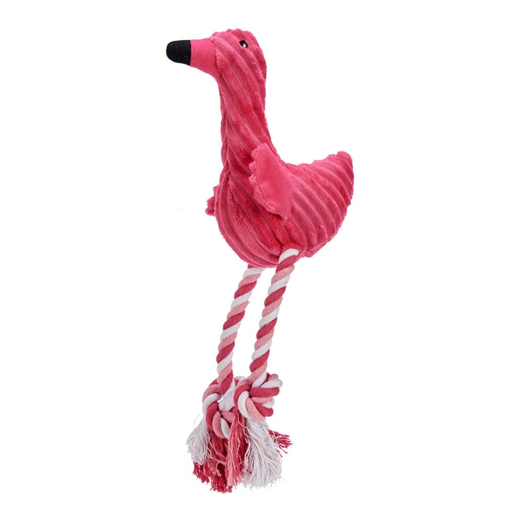 MORDEDOR PAJARO CUERDA FUCSIA