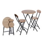 MESA Y 2 SILLAS PATAS NEGRAS